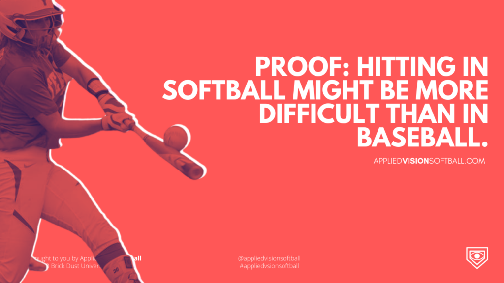 Proof: Hitting in Softball Might Be More Difficult Than In Baseball.